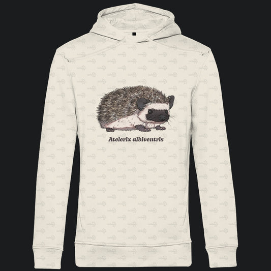 Herren Premium Bio Hoodie mit Seitentaschen | Afrikanischer Weißbauchigel Atelerix albiventris