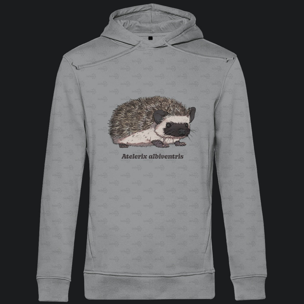 Herren Premium Bio Hoodie mit Seitentaschen | Afrikanischer Weißbauchigel Atelerix albiventris