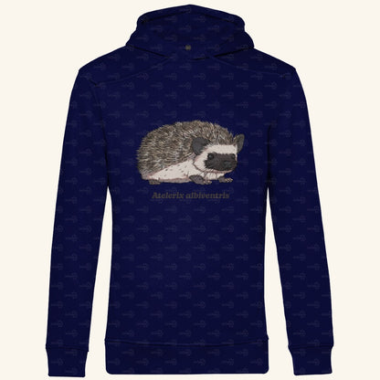 Herren Premium Bio Hoodie mit Seitentaschen | Afrikanischer Weißbauchigel Atelerix albiventris