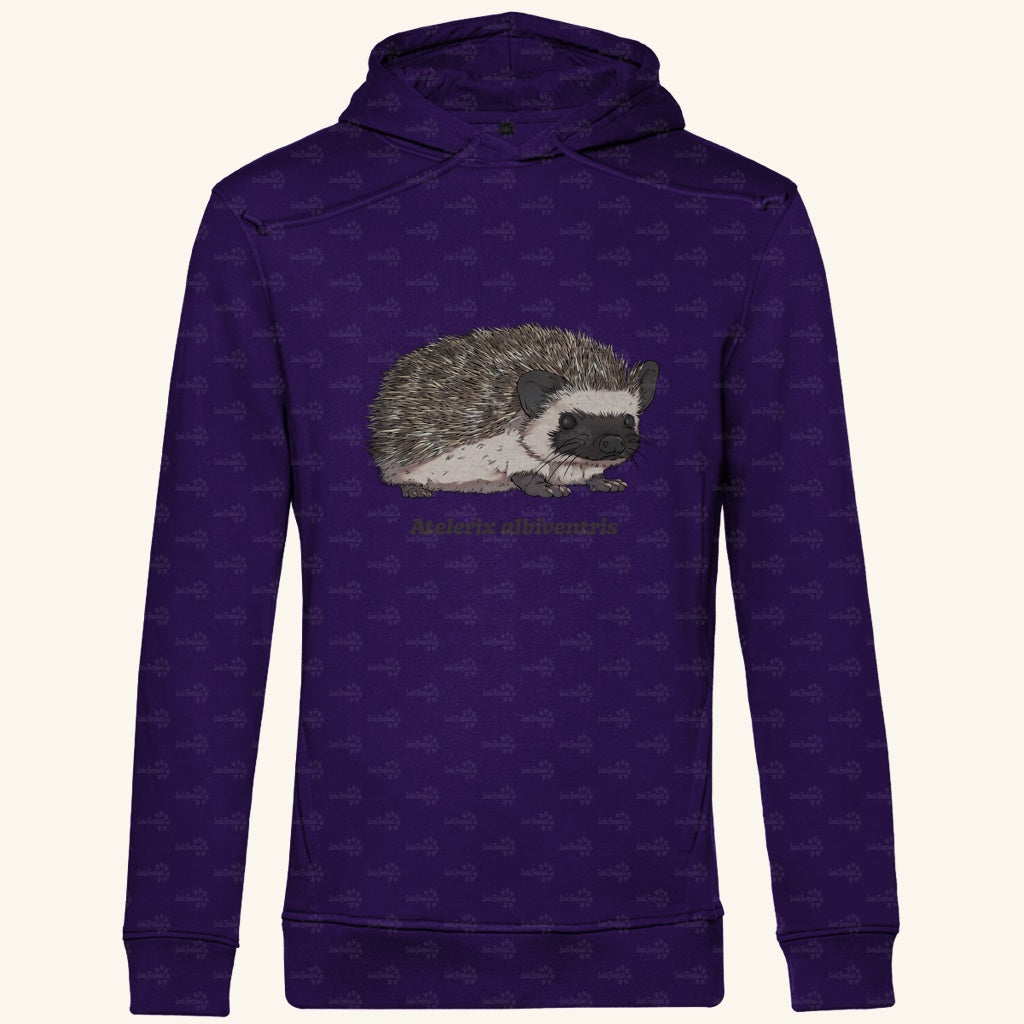 Herren Premium Bio Hoodie mit Seitentaschen | Afrikanischer Weißbauchigel Atelerix albiventris