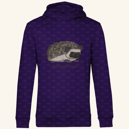 Herren Premium Bio Hoodie mit Seitentaschen | Afrikanischer Weißbauchigel Atelerix albiventris