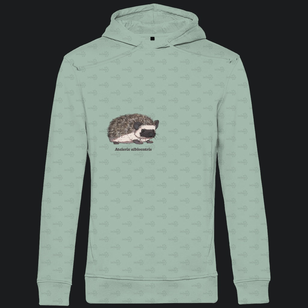 Herren Premium Bio Hoodie mit Seitentaschen | Afrikanischer Weißbauchigel Atelerix albiventris