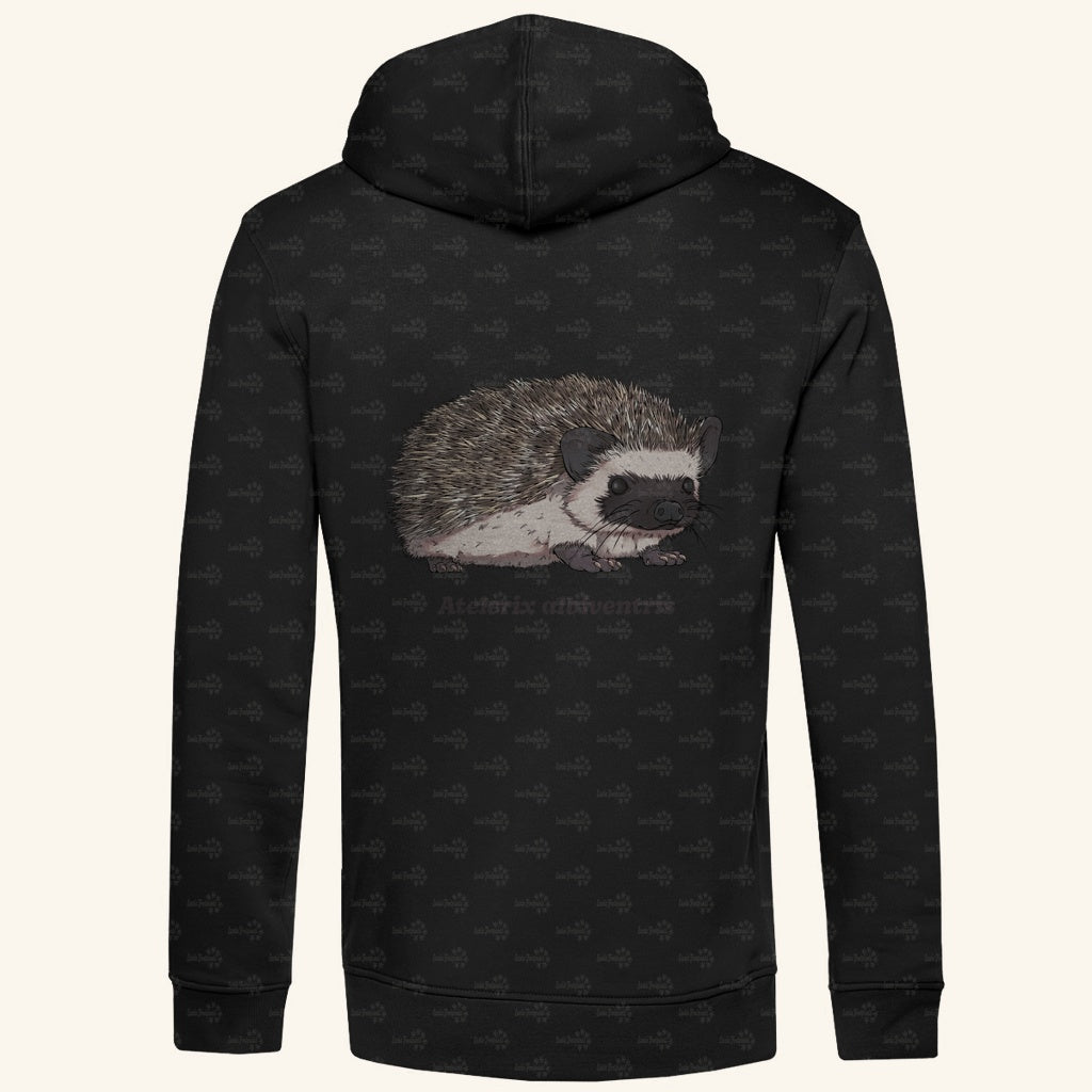 Herren Premium Bio Hoodie mit Seitentaschen | Afrikanischer Weißbauchigel Atelerix albiventris