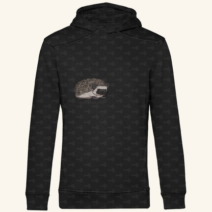 Herren Premium Bio Hoodie mit Seitentaschen | Afrikanischer Weißbauchigel Atelerix albiventris