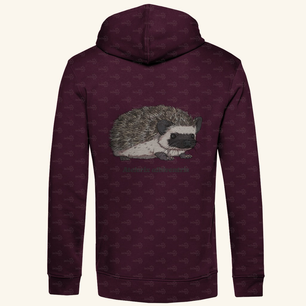 Herren Premium Bio Hoodie mit Seitentaschen | Afrikanischer Weißbauchigel Atelerix albiventris