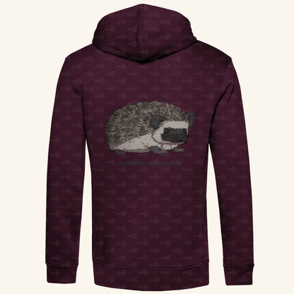 Herren Premium Bio Hoodie mit Seitentaschen | Afrikanischer Weißbauchigel Atelerix albiventris