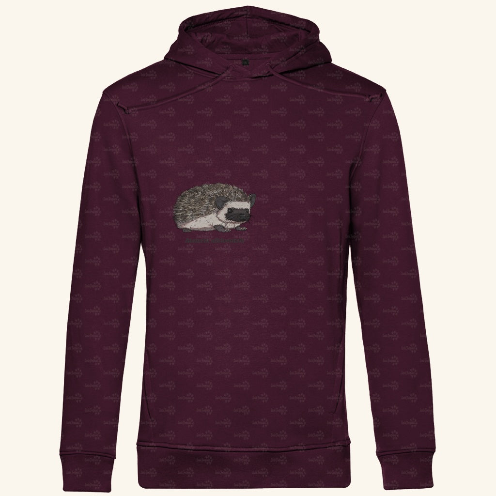 Herren Premium Bio Hoodie mit Seitentaschen | Afrikanischer Weißbauchigel Atelerix albiventris