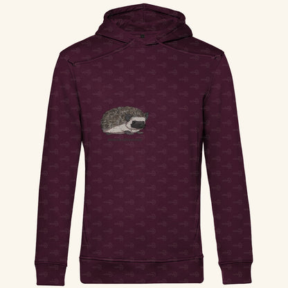 Herren Premium Bio Hoodie mit Seitentaschen | Afrikanischer Weißbauchigel Atelerix albiventris
