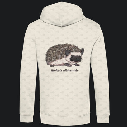 Herren Premium Bio Hoodie mit Seitentaschen | Afrikanischer Weißbauchigel Atelerix albiventris