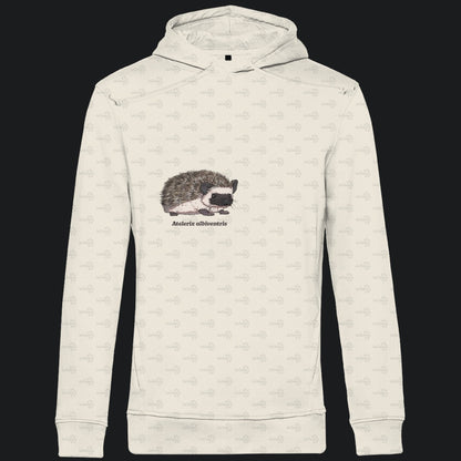 Herren Premium Bio Hoodie mit Seitentaschen | Afrikanischer Weißbauchigel Atelerix albiventris