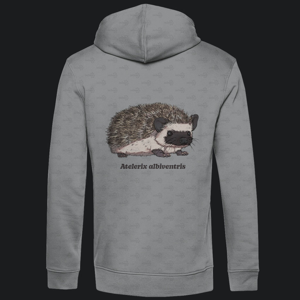 Herren Premium Bio Hoodie mit Seitentaschen | Afrikanischer Weißbauchigel Atelerix albiventris