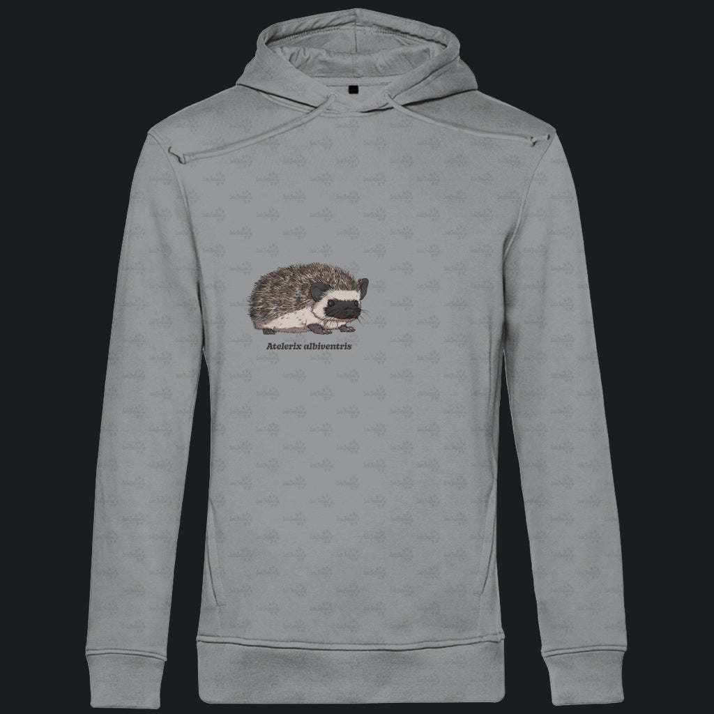 Herren Premium Bio Hoodie mit Seitentaschen | Afrikanischer Weißbauchigel Atelerix albiventris