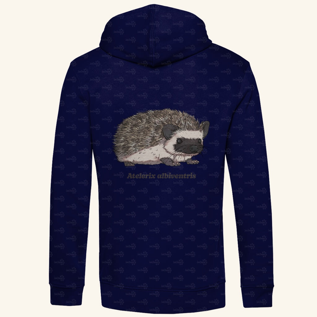 Herren Premium Bio Hoodie mit Seitentaschen | Afrikanischer Weißbauchigel Atelerix albiventris