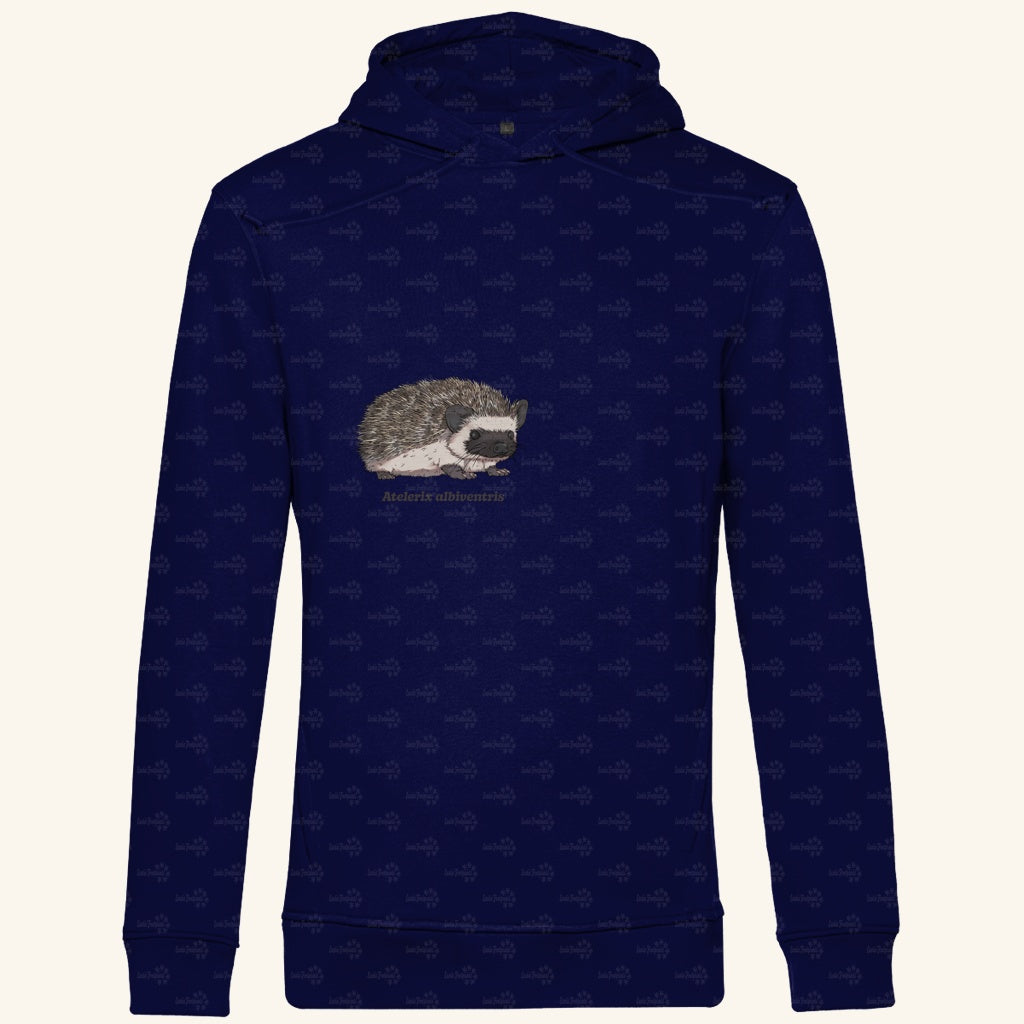 Herren Premium Bio Hoodie mit Seitentaschen | Afrikanischer Weißbauchigel Atelerix albiventris