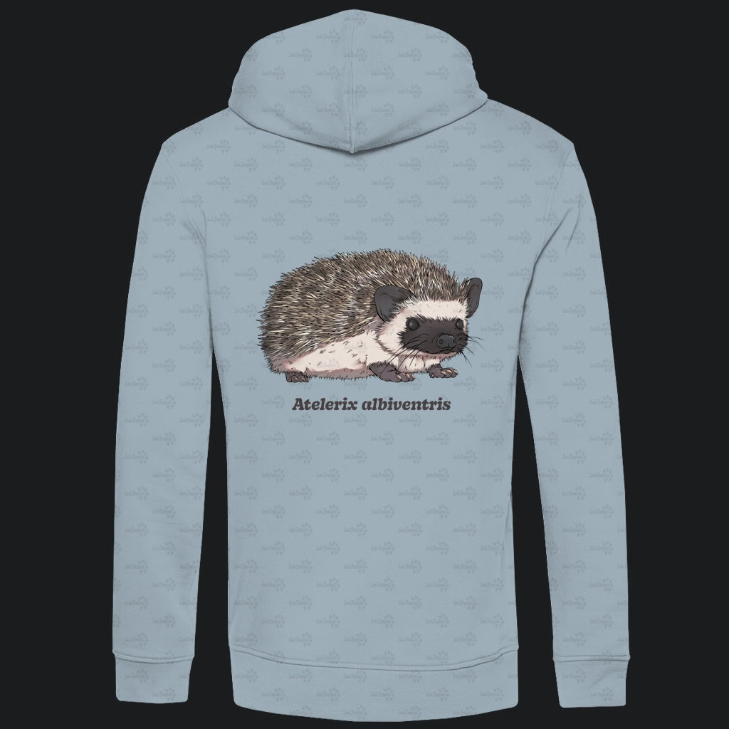 Herren Premium Bio Hoodie mit Seitentaschen | Afrikanischer Weißbauchigel Atelerix albiventris
