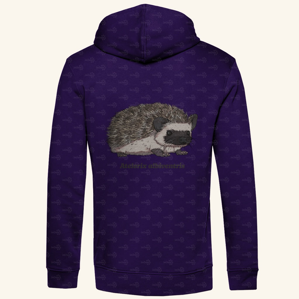 Herren Premium Bio Hoodie mit Seitentaschen | Afrikanischer Weißbauchigel Atelerix albiventris