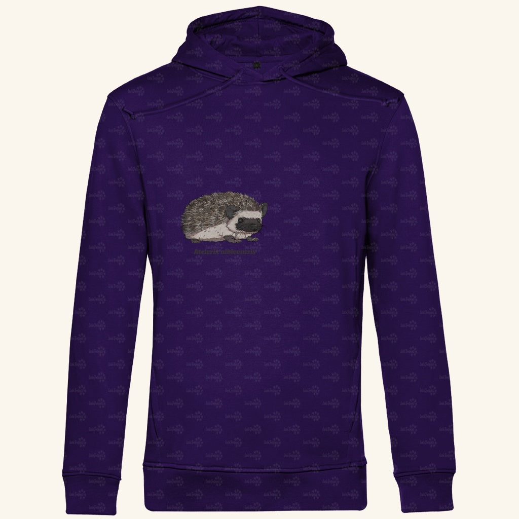 Herren Premium Bio Hoodie mit Seitentaschen | Afrikanischer Weißbauchigel Atelerix albiventris