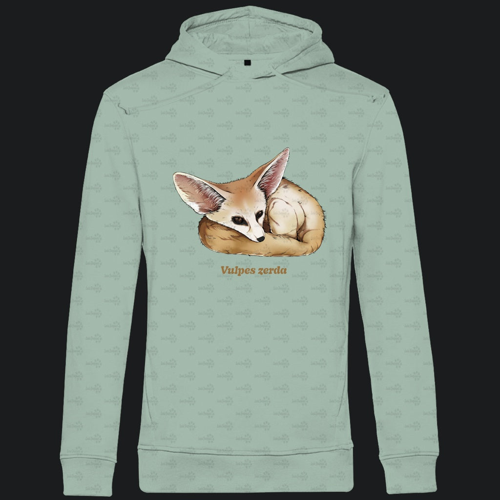 Herren Bio Hoodie mit Seitentaschen | Wüstenfuchs Fennek Vulpes zerda