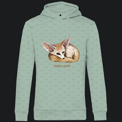 Herren Bio Hoodie mit Seitentaschen | Wüstenfuchs Fennek Vulpes zerda