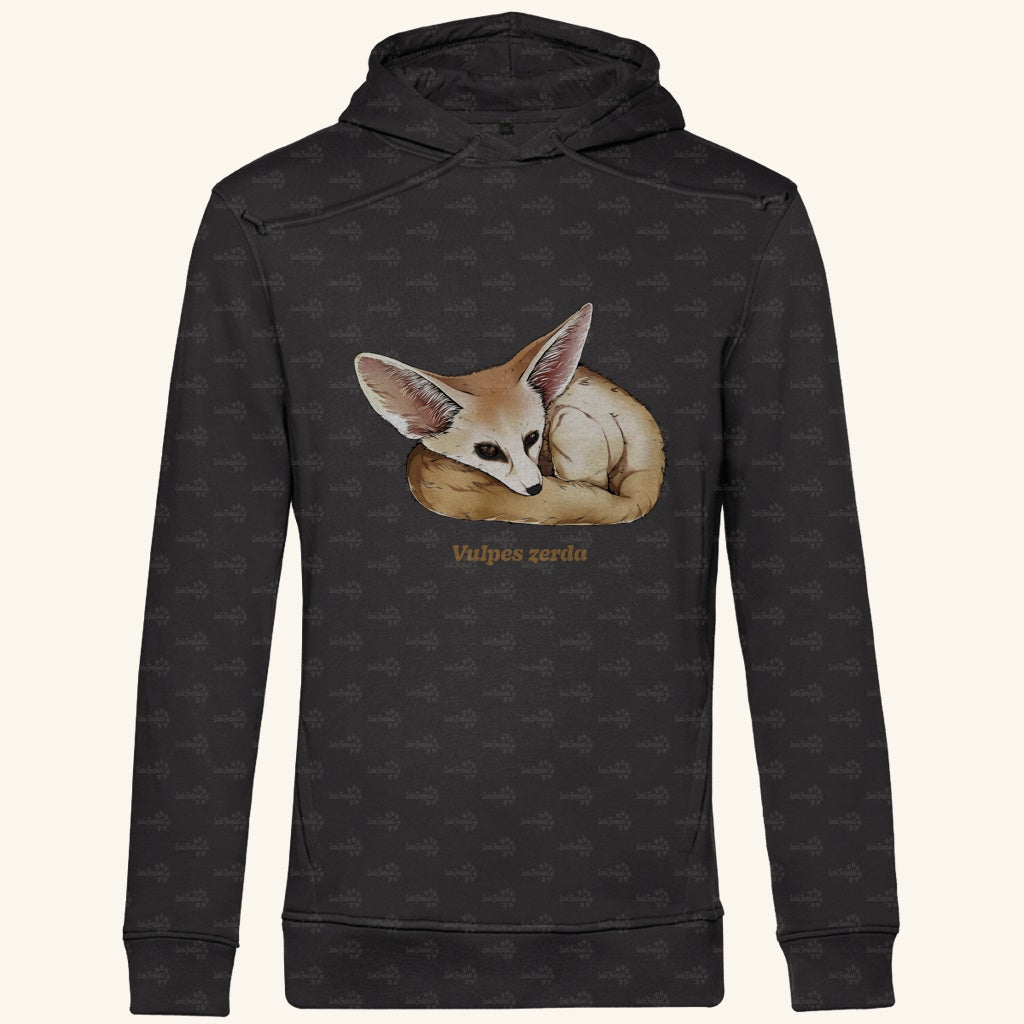 Herren Bio Hoodie mit Seitentaschen | Wüstenfuchs Fennek Vulpes zerda