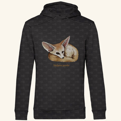 Herren Bio Hoodie mit Seitentaschen | Wüstenfuchs Fennek Vulpes zerda