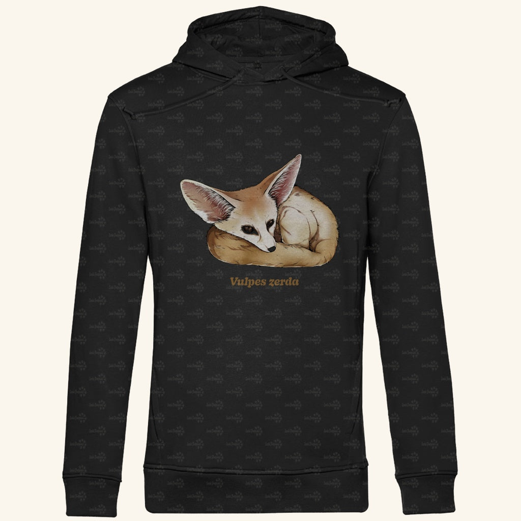 Herren Bio Hoodie mit Seitentaschen | Wüstenfuchs Fennek Vulpes zerda