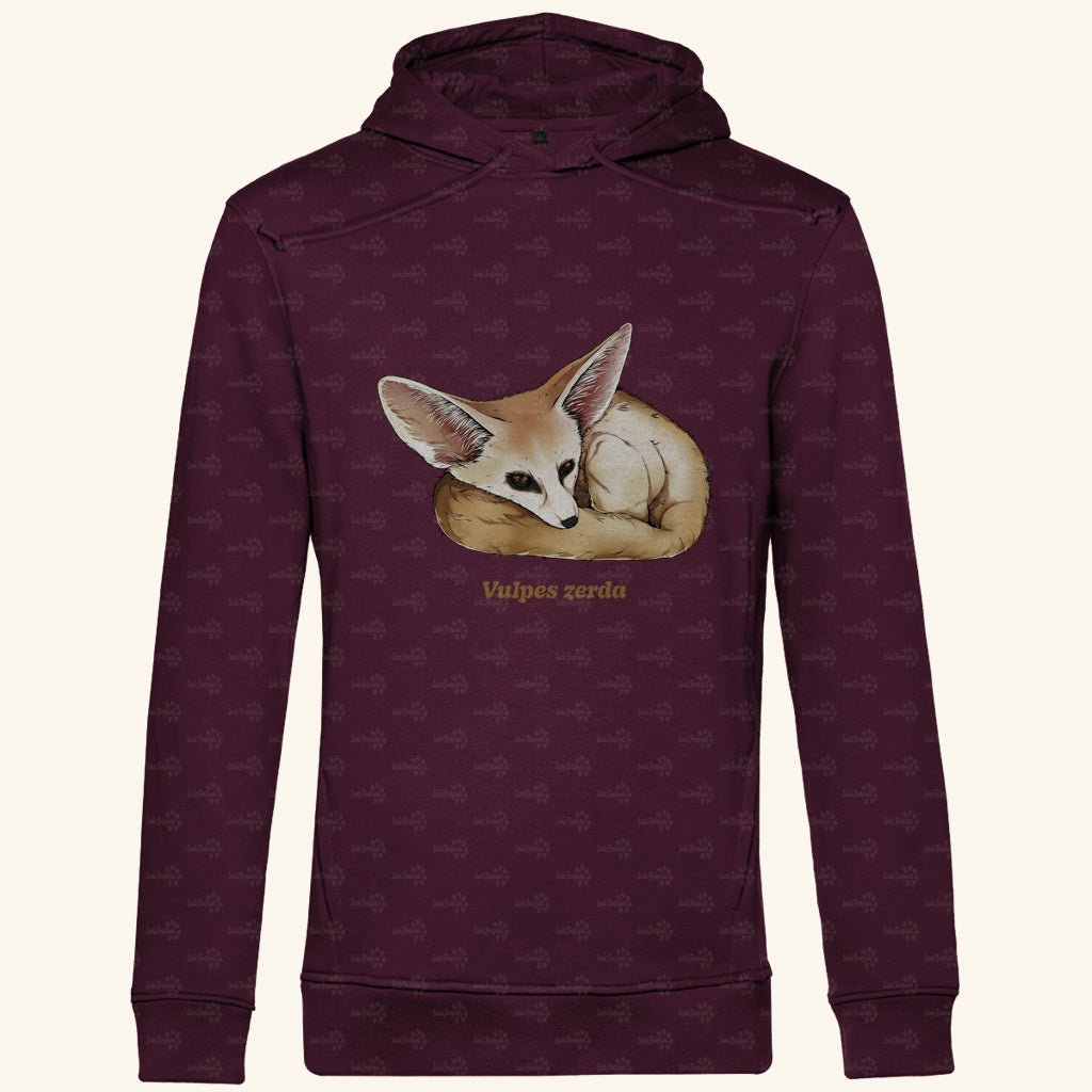 Herren Bio Hoodie mit Seitentaschen | Wüstenfuchs Fennek Vulpes zerda