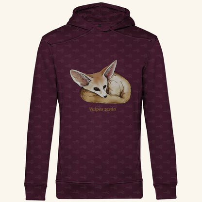 Herren Bio Hoodie mit Seitentaschen | Wüstenfuchs Fennek Vulpes zerda