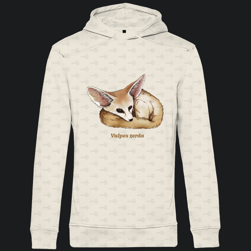 Herren Bio Hoodie mit Seitentaschen | Wüstenfuchs Fennek Vulpes zerda