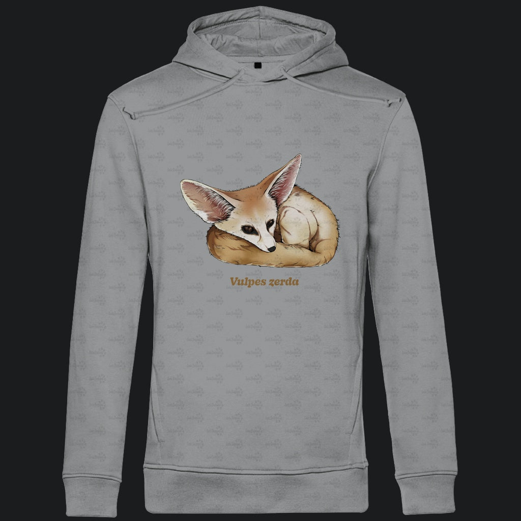 Herren Bio Hoodie mit Seitentaschen | Wüstenfuchs Fennek Vulpes zerda
