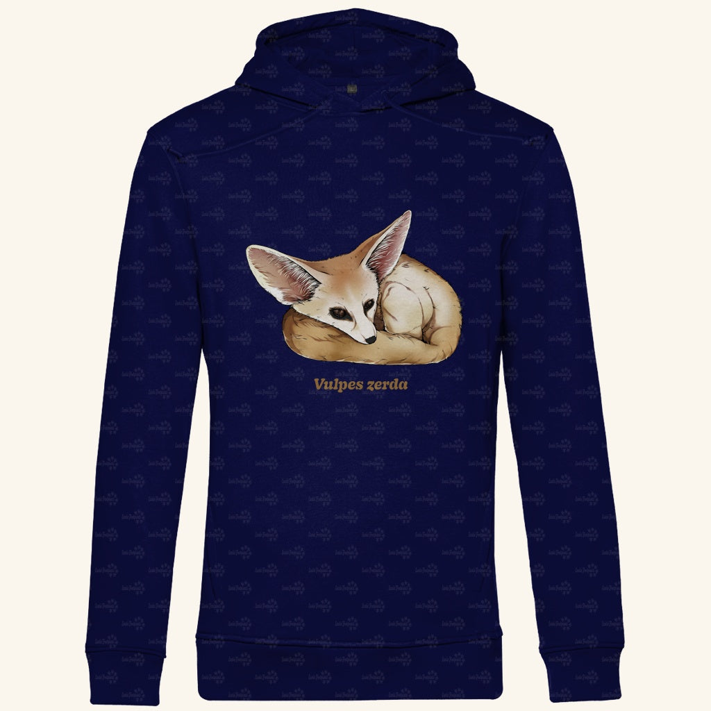 Herren Bio Hoodie mit Seitentaschen | Wüstenfuchs Fennek Vulpes zerda