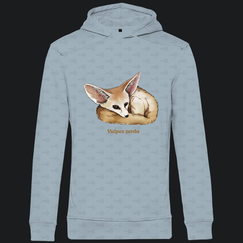 Herren Bio Hoodie mit Seitentaschen | Wüstenfuchs Fennek Vulpes zerda