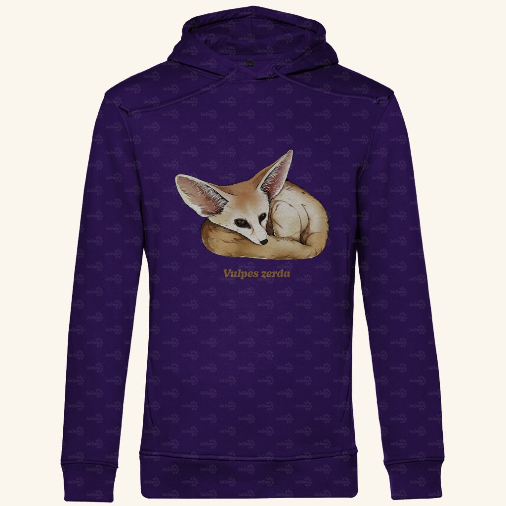 Herren Bio Hoodie mit Seitentaschen | Wüstenfuchs Fennek Vulpes zerda