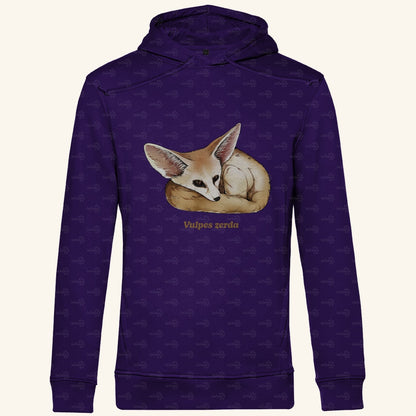 Herren Bio Hoodie mit Seitentaschen | Wüstenfuchs Fennek Vulpes zerda