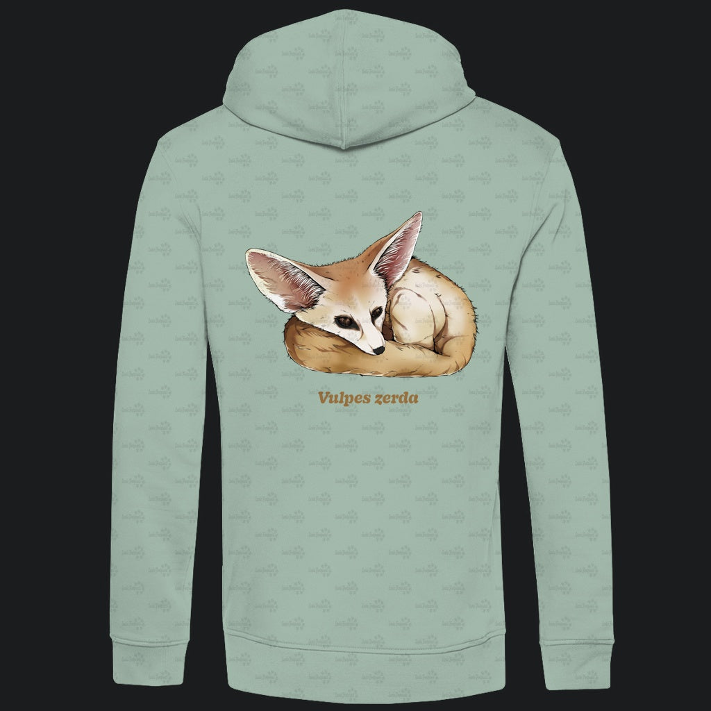 Herren Bio Hoodie mit Seitentaschen | Wüstenfuchs Fennek Vulpes zerda