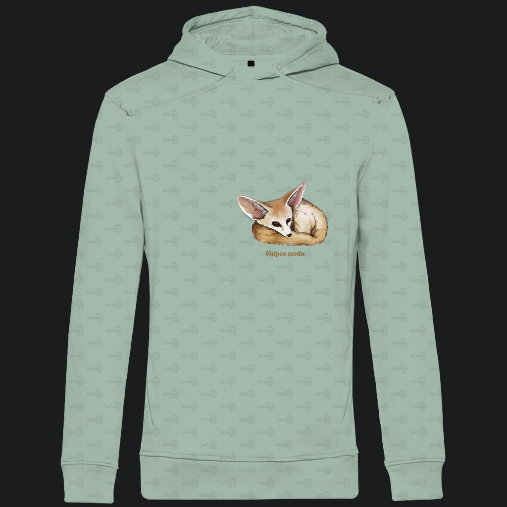 Herren Bio Hoodie mit Seitentaschen | Wüstenfuchs Fennek Vulpes zerda