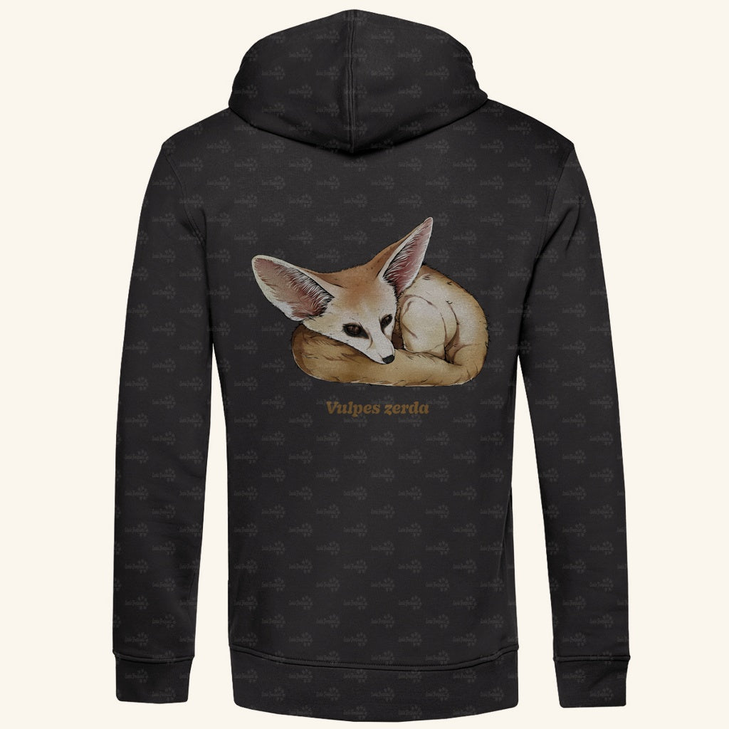 Herren Bio Hoodie mit Seitentaschen | Wüstenfuchs Fennek Vulpes zerda