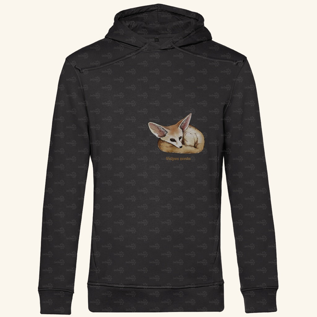 Herren Bio Hoodie mit Seitentaschen | Wüstenfuchs Fennek Vulpes zerda