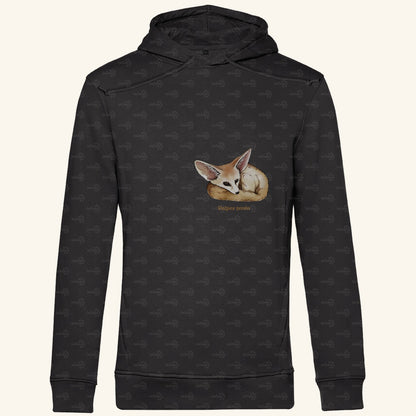 Herren Bio Hoodie mit Seitentaschen | Wüstenfuchs Fennek Vulpes zerda