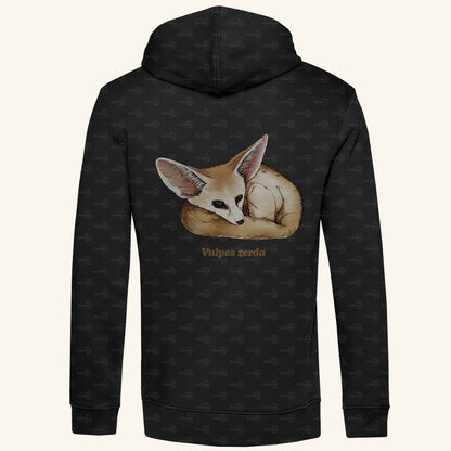 Herren Bio Hoodie mit Seitentaschen | Wüstenfuchs Fennek Vulpes zerda