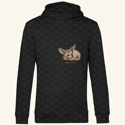 Herren Bio Hoodie mit Seitentaschen | Wüstenfuchs Fennek Vulpes zerda