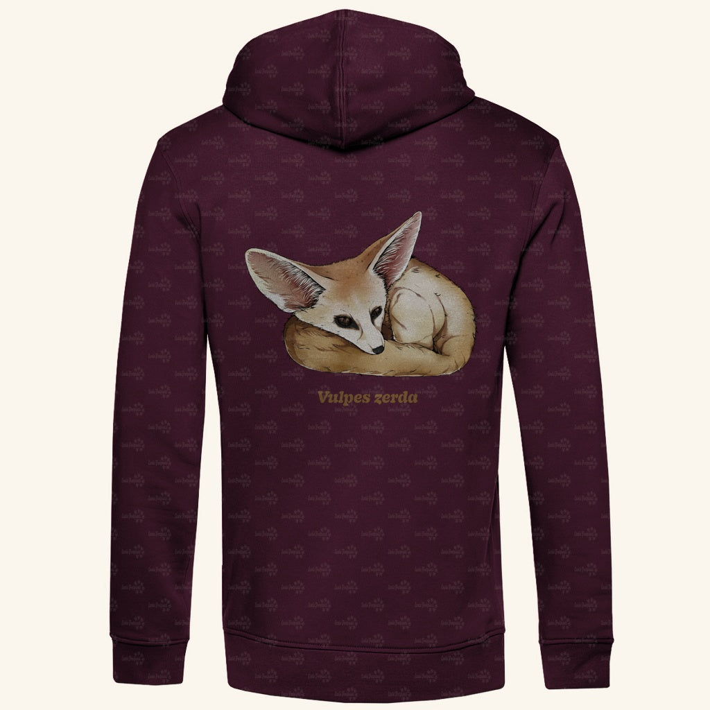 Herren Bio Hoodie mit Seitentaschen | Wüstenfuchs Fennek Vulpes zerda
