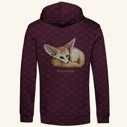 Herren Bio Hoodie mit Seitentaschen | Wüstenfuchs Fennek Vulpes zerda