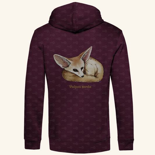 Herren Bio Hoodie mit Seitentaschen | Wüstenfuchs Fennek Vulpes zerda
