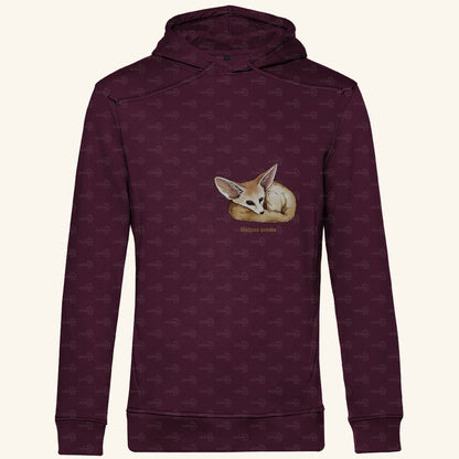 Herren Bio Hoodie mit Seitentaschen | Wüstenfuchs Fennek Vulpes zerda