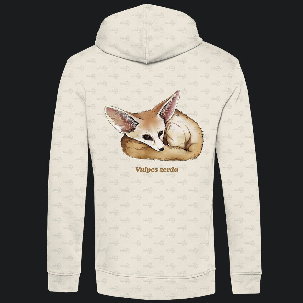 Herren Bio Hoodie mit Seitentaschen | Wüstenfuchs Fennek Vulpes zerda