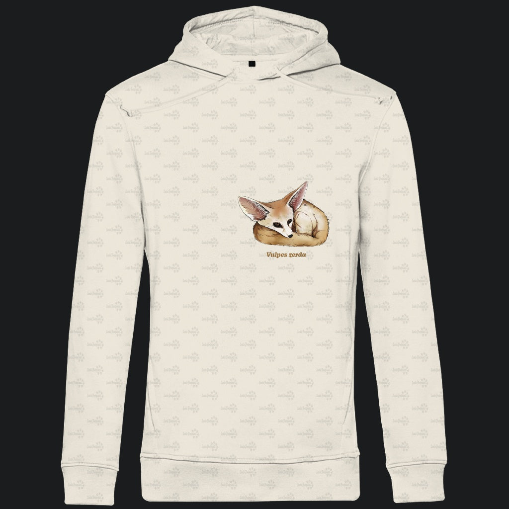 Herren Bio Hoodie mit Seitentaschen | Wüstenfuchs Fennek Vulpes zerda