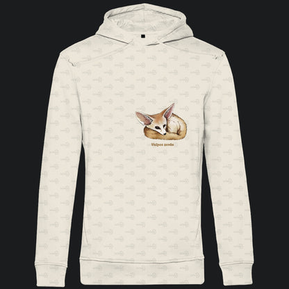 Herren Bio Hoodie mit Seitentaschen | Wüstenfuchs Fennek Vulpes zerda