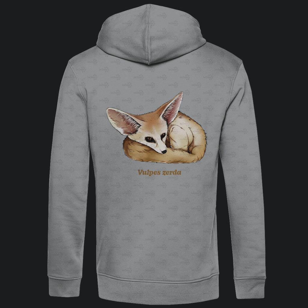 Herren Bio Hoodie mit Seitentaschen | Wüstenfuchs Fennek Vulpes zerda