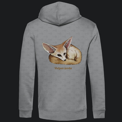 Herren Bio Hoodie mit Seitentaschen | Wüstenfuchs Fennek Vulpes zerda